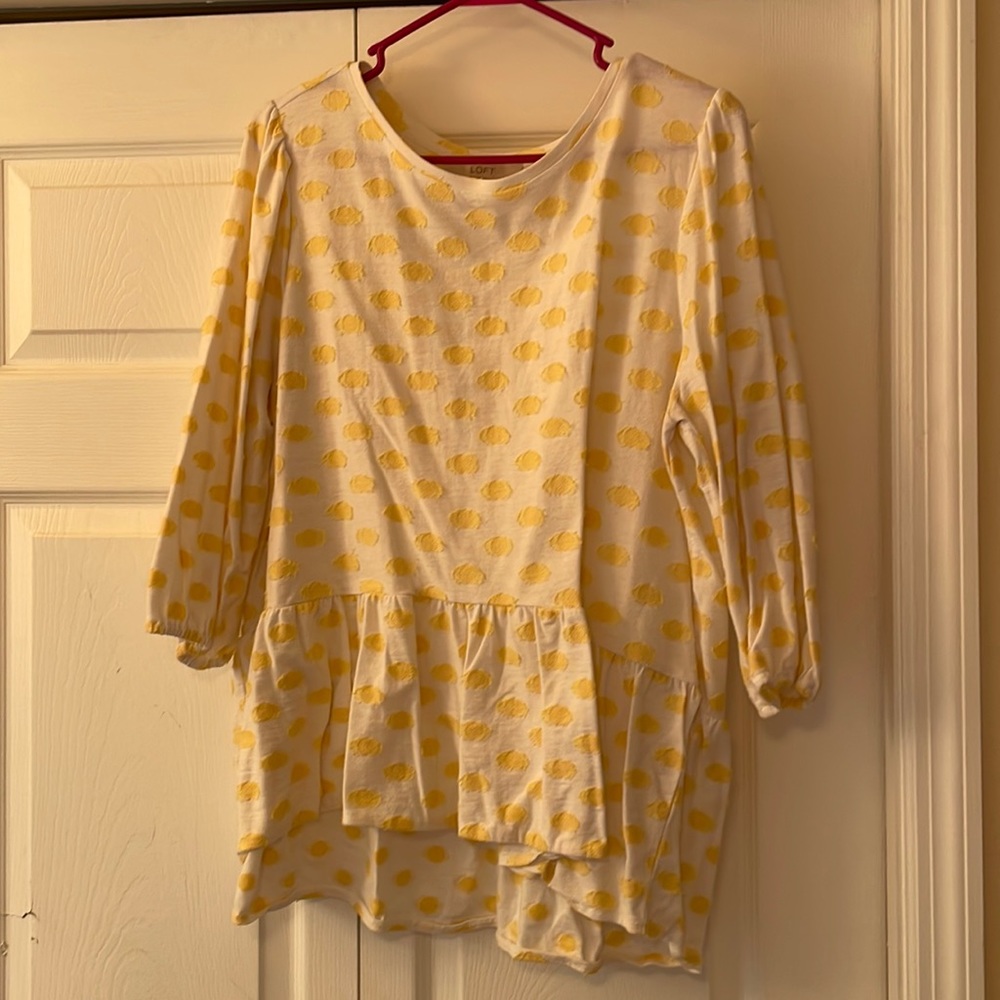 Peplum 3/4 Sleeve Top